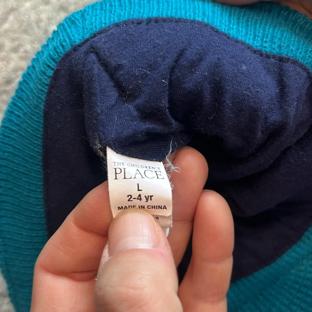 Striped Straight Brim Beanie Set for Little Boys